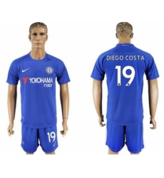 Chelsea #19 Diego Costa Home Soccer Club Jersey