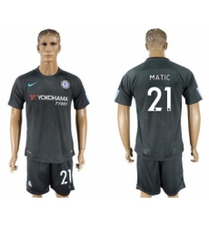 Chelsea #21 Matic Black Soccer Club Jersey