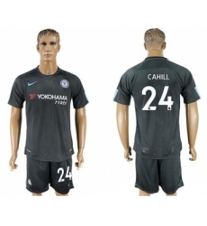 Chelsea #24 Cahill Black Soccer Club Jersey