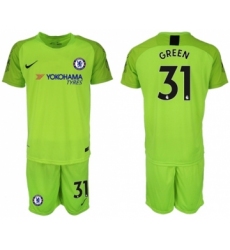 Chelsea #31 Green Shiny Green Goalkeeper Soccer Club Jersey
