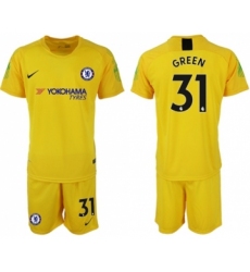 Chelsea #31 Green Yellow Goalkeeper Soccer Club Jersey