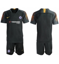 Chelsea Blank Black Goalkeeper Soccer Club Jersey