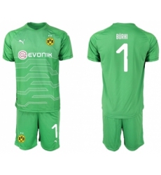 Dortmund #1 Burki Green Goalkeeper Soccer Club Jersey