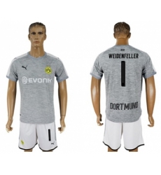 Dortmund #1 Weidenfeller Grey Soccer Club Jersey