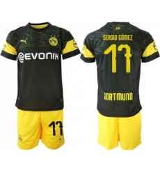 Dortmund #17 Sergio Gomez Away Soccer Club Jersey