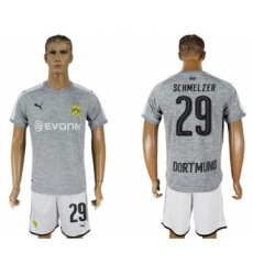 Dortmund #29 Schmelzer Grey Soccer Club Jersey