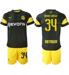 Dortmund #34 Bruun Larsen Away Soccer Club Jersey