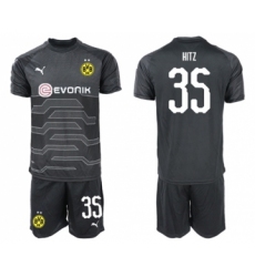 Dortmund #35 Hitz Black Goalkeeper Soccer Club Jersey
