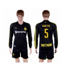 Dortmund #5 Bartra Away Long Sleeves Soccer Club Jersey