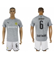 Dortmund #6 Bender Grey Soccer Club Jersey