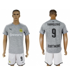 Dortmund #9 Yarmolenko Grey Soccer Club Jersey