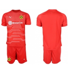 Dortmund Blank Red Goalkeeper Soccer Club Jersey