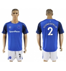 Everton #2 Schneiderlin Home Soccer Club Jersey