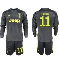 Juventus #11 D.Costa Third Long Sleeves Soccer Club Jersey