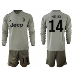 Juventus #14 Matuidi Away Long Sleeves Soccer Club Jersey