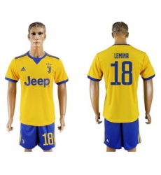 Juventus #18 Lemina Away Soccer Club Jersey