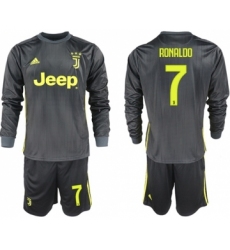 Juventus #7 Ronaldo Third Long Sleeves Soccer Club Jersey