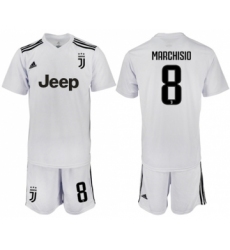 Juventus #8 Marchisio White Soccer Club Jersey