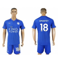 Leicester City #18 Amartey Home Soccer Club Jersey