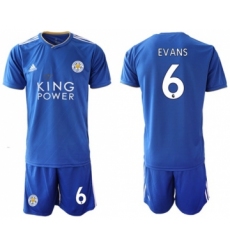 Leicester City #6 Evans Home Soccer Club Jersey