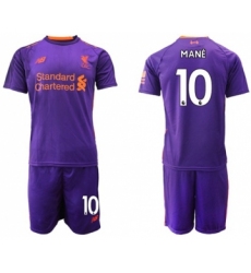 Liverpool #10 Mane Away Soccer Club Jersey
