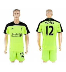 Liverpool #12 Moses Sec Away Soccer Club Jersey