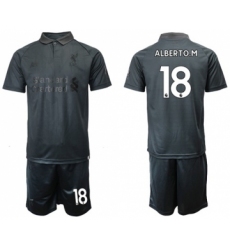 Liverpool #18 Alberto.M Black Soccer Club Jersey