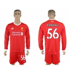 Liverpool #56 Randall Home Long Sleeves Soccer Club Jersey