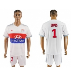 Lyon #1 Lopes Home Soccer Club Jersey