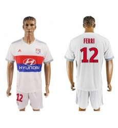 Lyon #12 FERRI Home Soccer Club Jersey