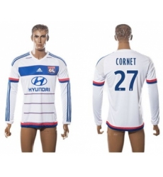 Lyon #27 Cornet Home Long Sleeves Soccer Club Jersey