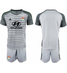 Lyon Blank Grey Goalkeeper Soccer Club Jersey