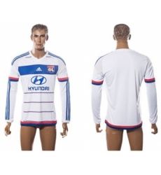 Lyon Blank Home Long Sleeves Soccer Club Jersey