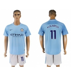 Manchester City #11 Kolarov Home Soccer Club Jersey