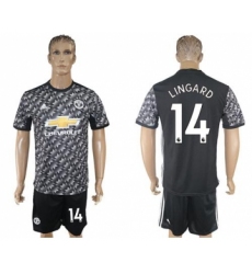 Manchester United #14 Lingard Black Soccer Club Jersey