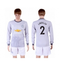 Manchester United #2 Lindelof Sec Away Long Sleeves Soccer Club Jersey