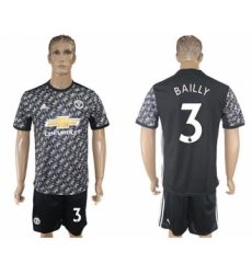 Manchester United #3 Bailly Black Soccer Club Jersey