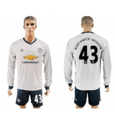 Manchester United #43 Borthwick-Jackson Sec Away Long Sleeves Soccer Club Jersey