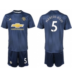 Manchester United #5 Marcos Rojo Third Soccer Club Jersey