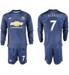 Manchester United #7 Alexis Third Long Sleeves Soccer Club Jersey