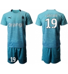 Marseille #19 L Gustavo Away Soccer Club Jersey