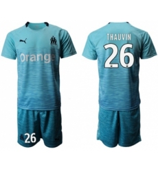 Marseille #26 Thauvin Away Soccer Club Jersey