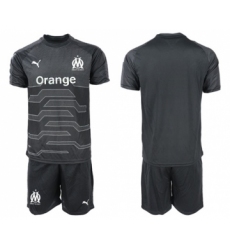 Marseille Blank Black Goalkeeper Soccer Club Jersey