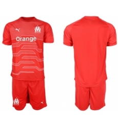 Marseille Blank Red Goalkeeper Soccer Club Jersey