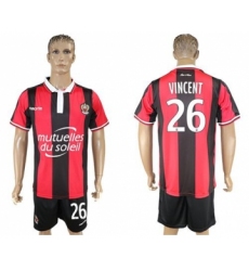 OGC Nice #26 Vincent Home Soccer Club Jersey