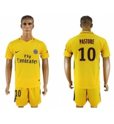 Paris Saint-Germain #10 Pastore Away Soccer Club Jersey