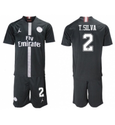 Paris Saint-Germain #2 T.Silva Home Jordan Soccer Club Jersey