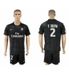 Paris Saint-Germain #2 T.Silva Sec Away Soccer Club Jersey