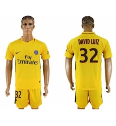 Paris Saint-Germain #32 David Luiz Away Soccer Club Jersey