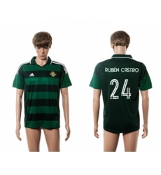 Real Betis #24 Ruben Castro Away Soccer Club Jersey